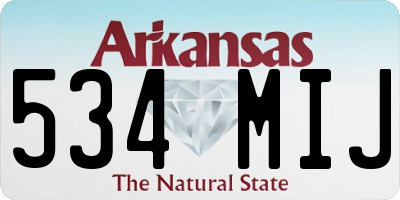 AR license plate 534MIJ