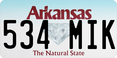 AR license plate 534MIK