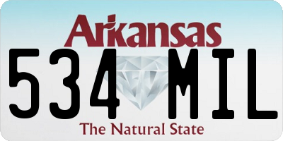 AR license plate 534MIL