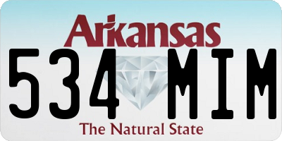 AR license plate 534MIM