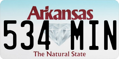 AR license plate 534MIN