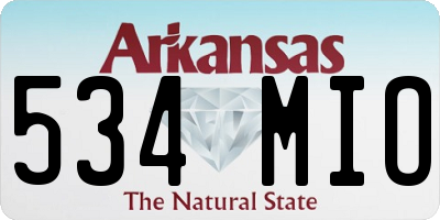 AR license plate 534MIO