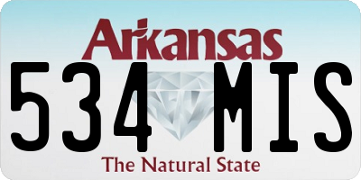 AR license plate 534MIS