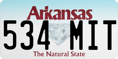 AR license plate 534MIT