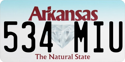 AR license plate 534MIU