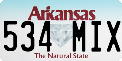 AR license plate 534MIX