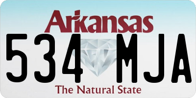 AR license plate 534MJA