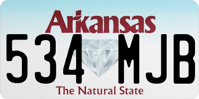 AR license plate 534MJB