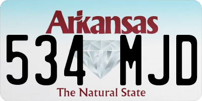 AR license plate 534MJD