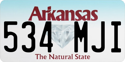 AR license plate 534MJI