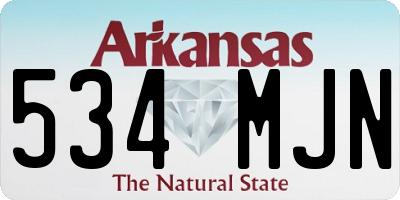 AR license plate 534MJN