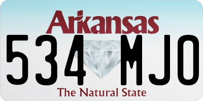 AR license plate 534MJO