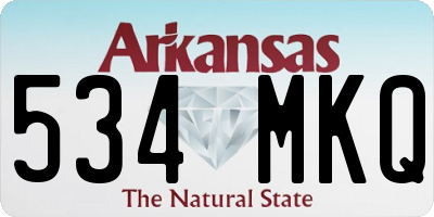 AR license plate 534MKQ