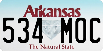 AR license plate 534MOC
