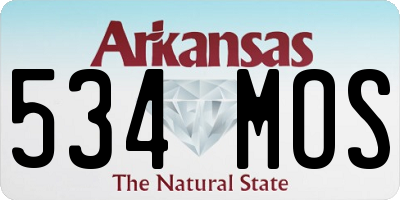AR license plate 534MOS