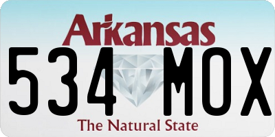 AR license plate 534MOX