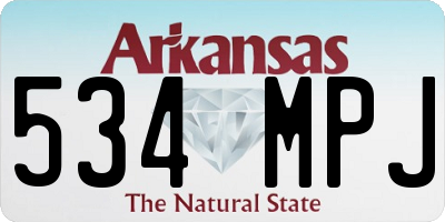 AR license plate 534MPJ