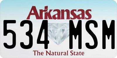 AR license plate 534MSM