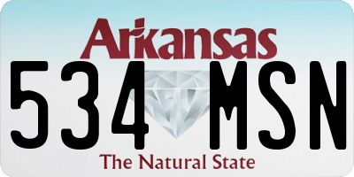 AR license plate 534MSN