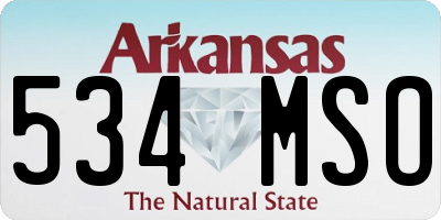 AR license plate 534MSO