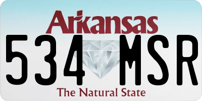 AR license plate 534MSR