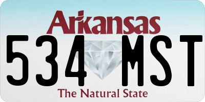 AR license plate 534MST