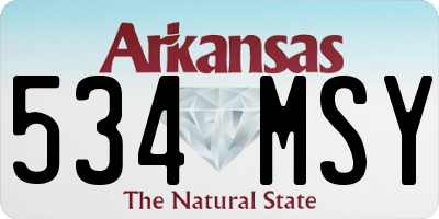 AR license plate 534MSY