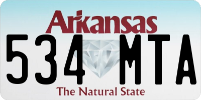 AR license plate 534MTA