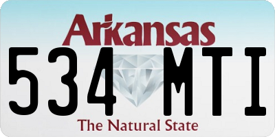 AR license plate 534MTI