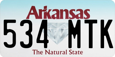 AR license plate 534MTK