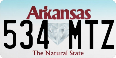 AR license plate 534MTZ