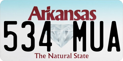 AR license plate 534MUA