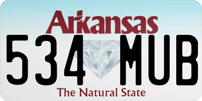 AR license plate 534MUB