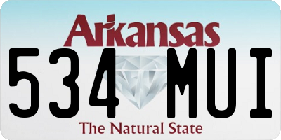 AR license plate 534MUI