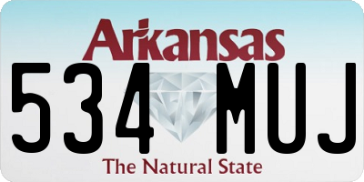 AR license plate 534MUJ