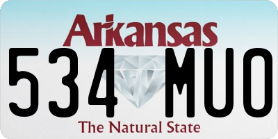 AR license plate 534MUO