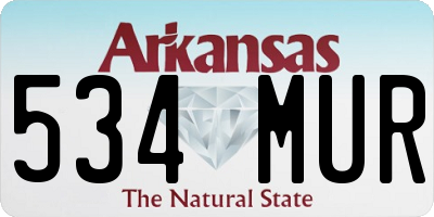 AR license plate 534MUR