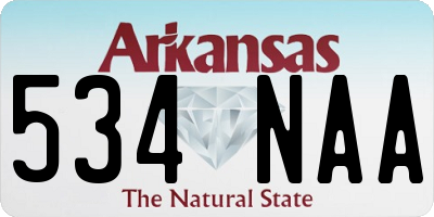 AR license plate 534NAA