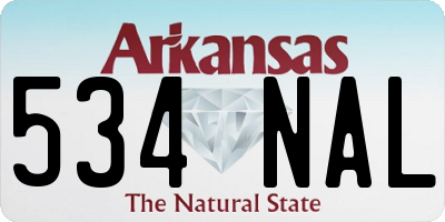 AR license plate 534NAL