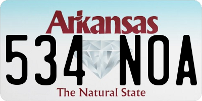 AR license plate 534NOA