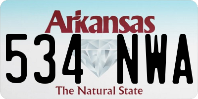 AR license plate 534NWA