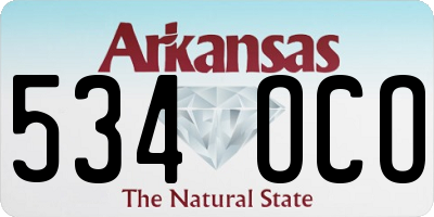 AR license plate 534OCO