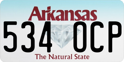 AR license plate 534OCP