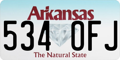 AR license plate 534OFJ