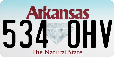 AR license plate 534OHV