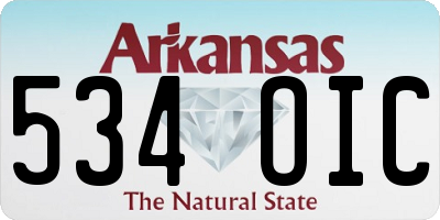 AR license plate 534OIC