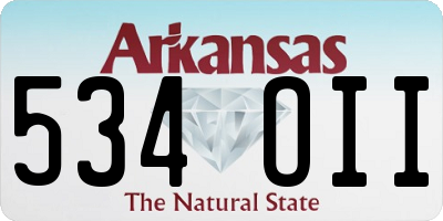 AR license plate 534OII