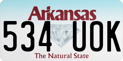 AR license plate 534UOK