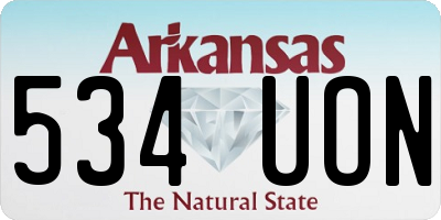AR license plate 534UON