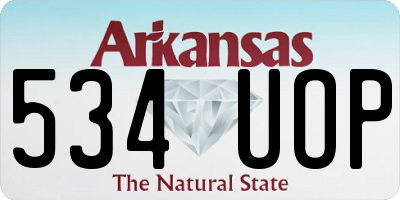 AR license plate 534UOP